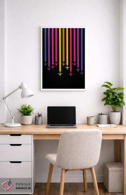 تابلو دکوراتیو سرزنده اثر ۰۸ لفت - D3W