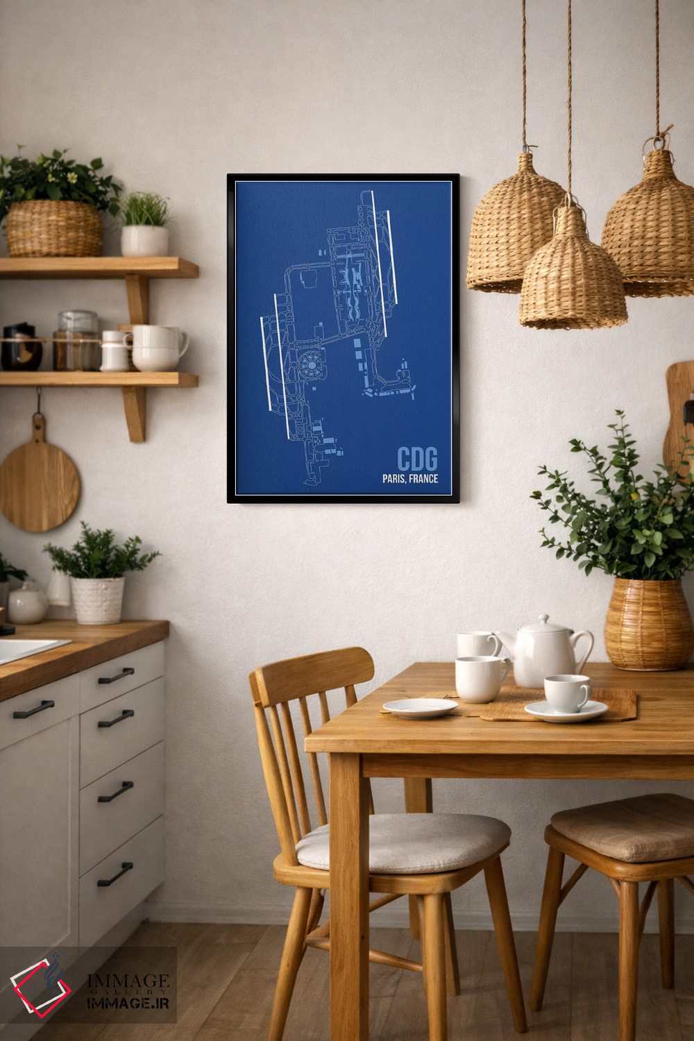 تابلو دکوراتیو پاریس اثر ۰۸ لفت - D5B