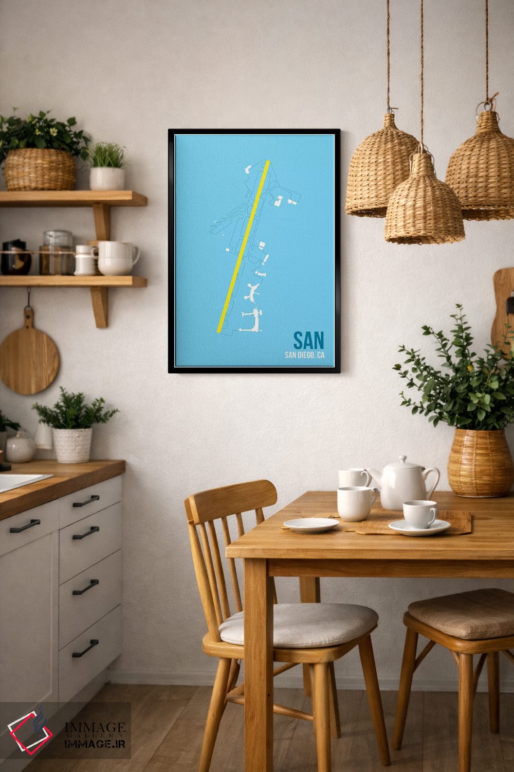 تابلو دکوراتیو سن دیگو اثر ۰۸ لفت - D6B