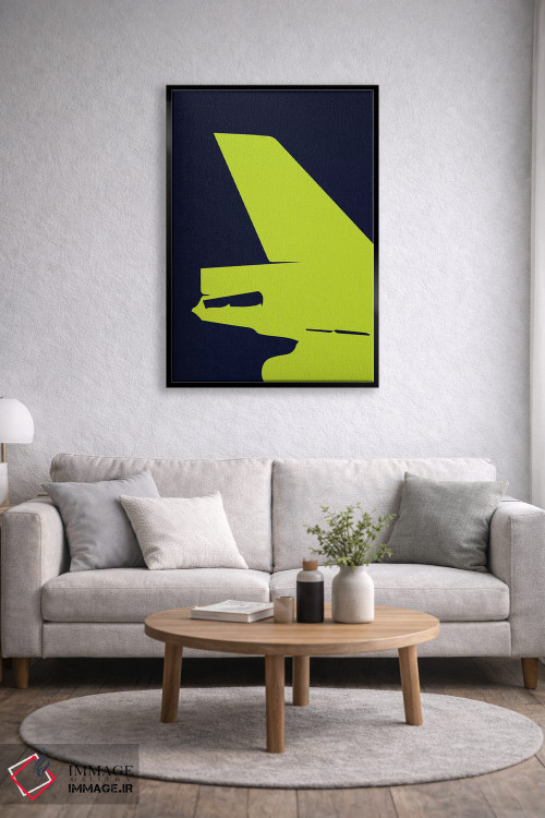 تابلو مینیمال دم هواپیمای DC-10 اثر ۰۸ لفت - D5B