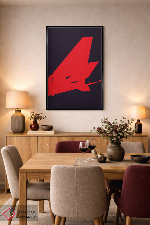 تابلو مینیمال دم هواپیما اثر ۰۸ لفت - D5B