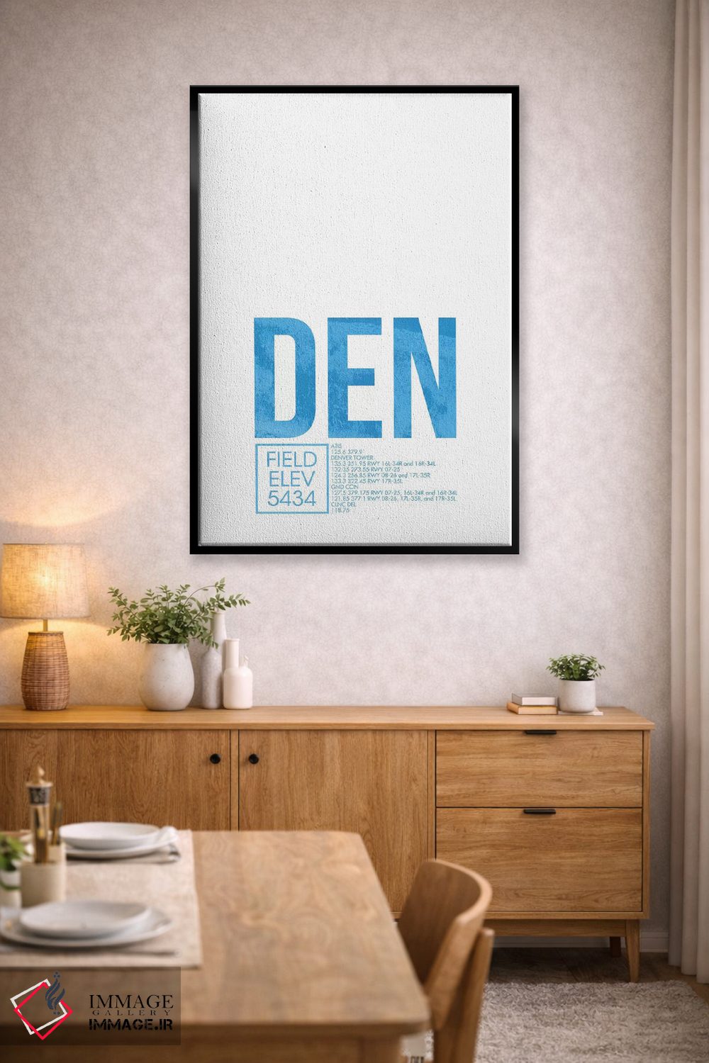 تابلو دکوراتیو کنترل ترافیک هوایی DEN، دنور اثر ۰۸ لفت - D5B