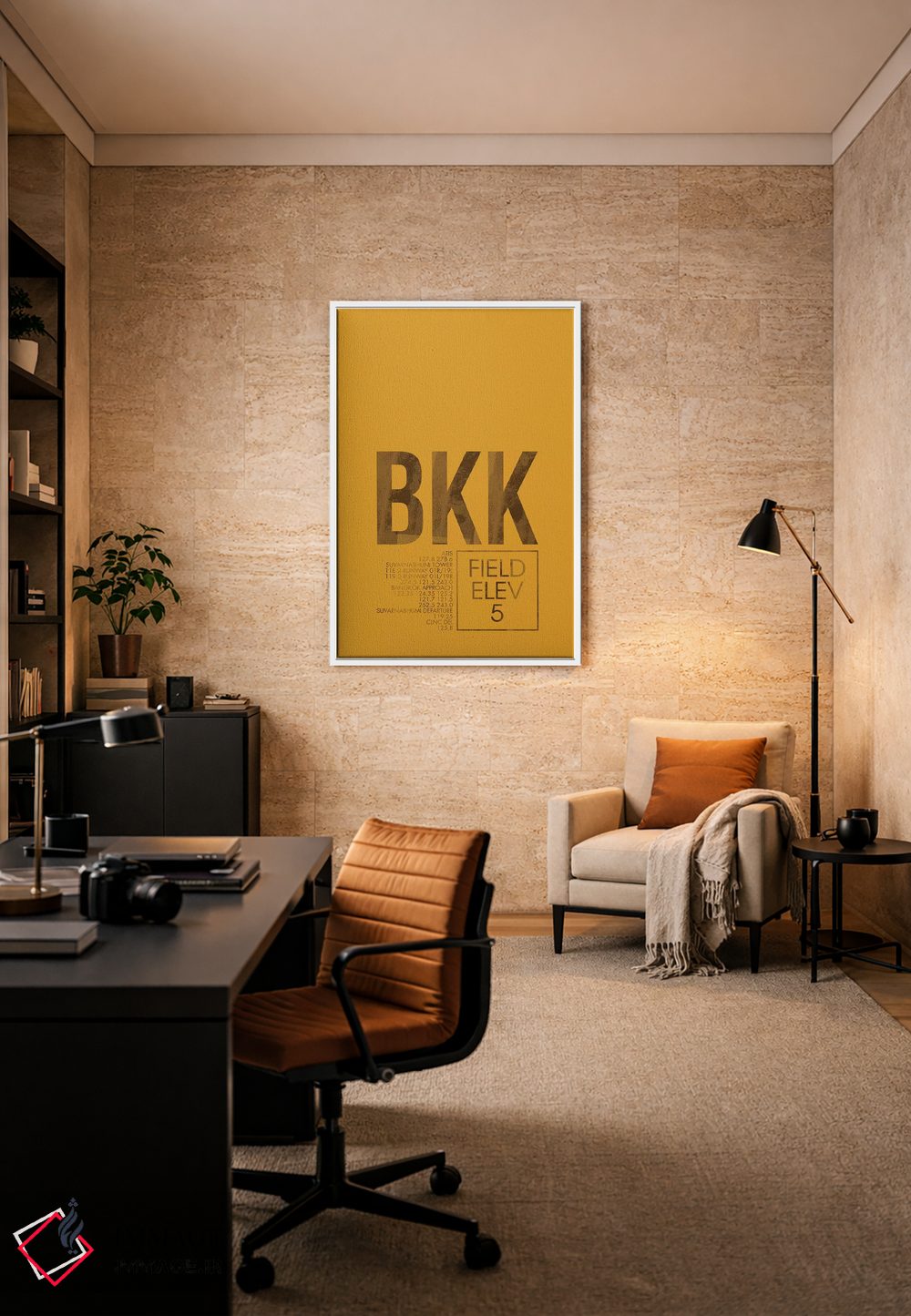 تابلو دکوراتیو کنترل ترافیک هوایی BKK، بانکوک اثر ۰۸ لفت - D6W
