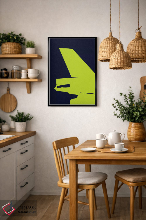 تابلو مینیمال دم هواپیمای DC-10 اثر ۰۸ لفت - D6B