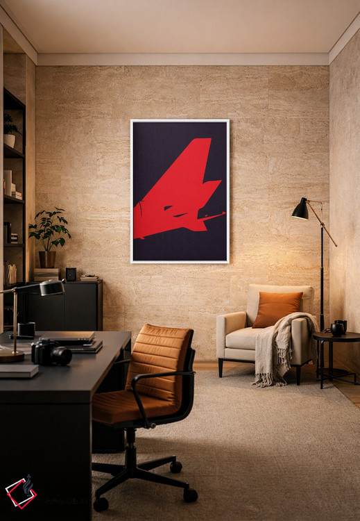 تابلو مینیمال دم هواپیما اثر ۰۸ لفت - D6W