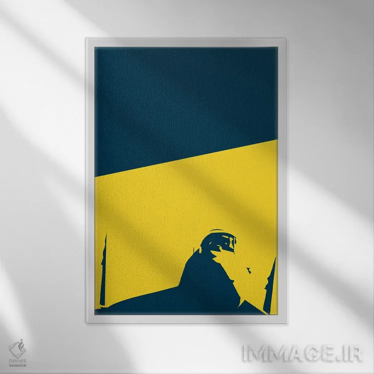 تابلو دکوراتیو اف-۱۸ اثر ۰۸ لفت - نمای قابدار سفید