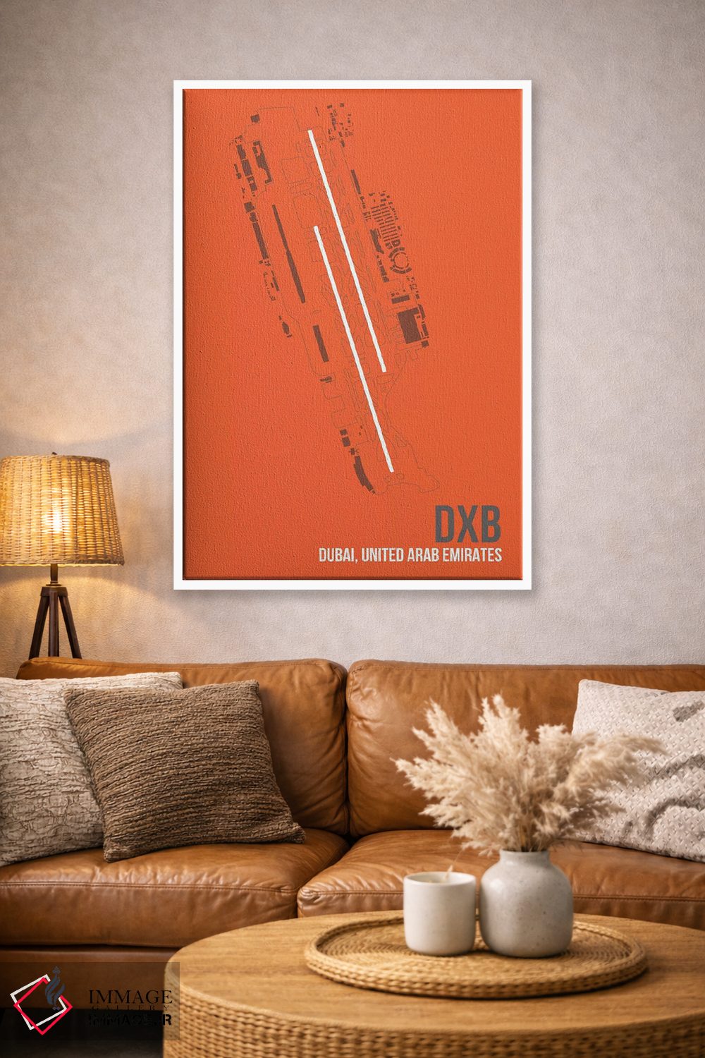 تابلو دکوراتیو نقشه DXB، دبی، امارات اثر ۰۸ لفت - D3W