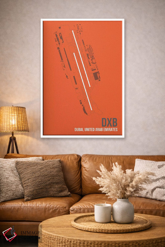 تابلو دکوراتیو نقشه DXB، دبی، امارات اثر ۰۸ لفت - D3W