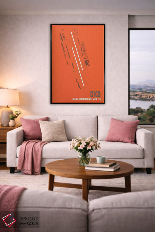 تابلو دکوراتیو نقشه DXB، دبی، امارات اثر ۰۸ لفت - D5B