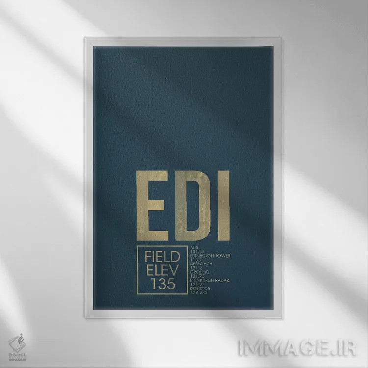تابلو دکوراتیو اباوربرو اثر ۰۸ لفت - نمای قابدار سفید