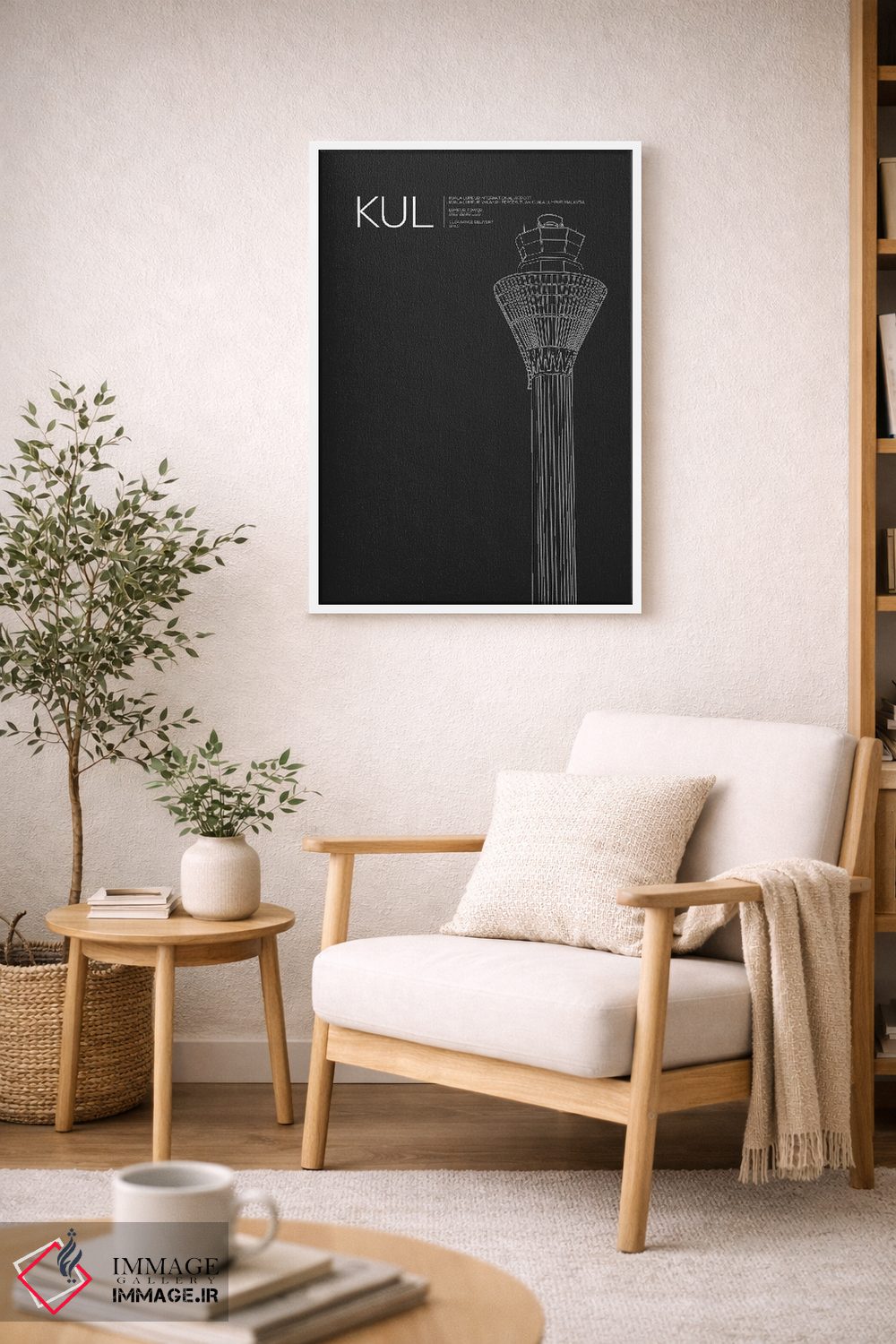 تابلو دکوراتیو برج مراقبت KUL، فرودگاه بین المللی کوالالامپور اثر ۰۸ لفت - D5W