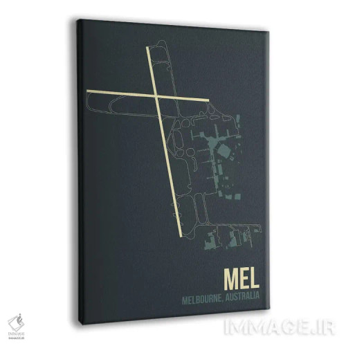 تابلو دکوراتیو نقشه MEL، ملبورن اثر ۰۸ لفت - نمای پرسپکتیو محصول