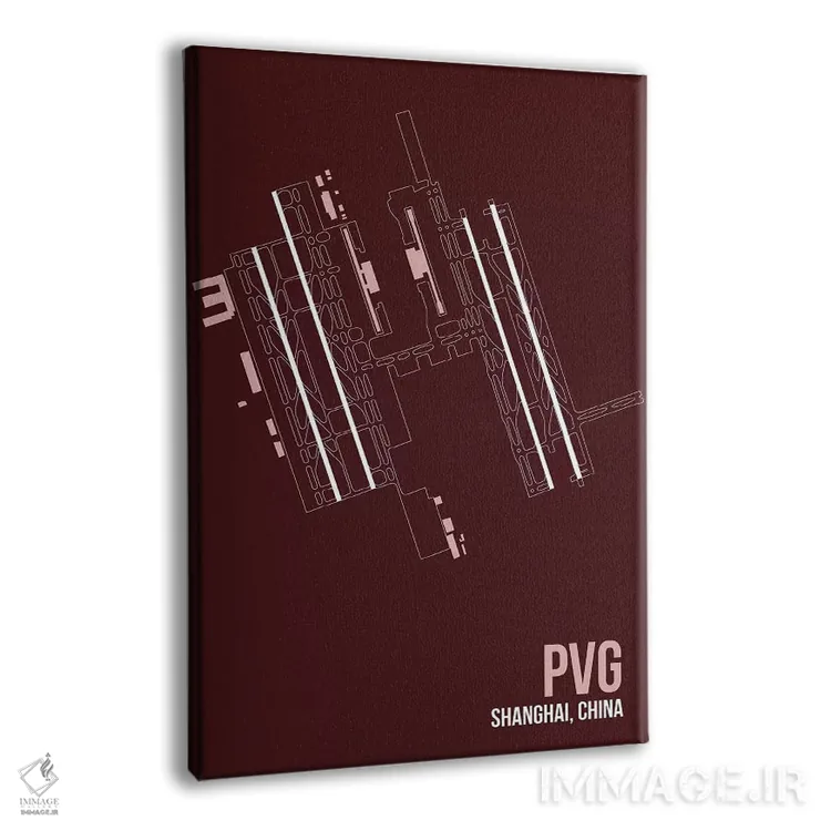 تابلو دکوراتیو نقشه PVG، شانگهای اثر ۰۸ لفت - نمای پرسپکتیو محصول