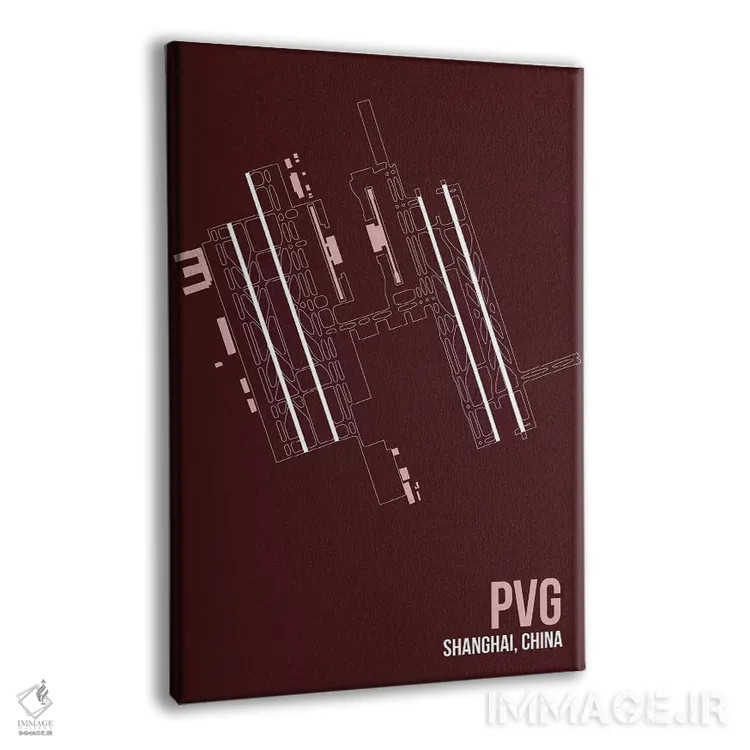 تابلو دکوراتیو نقشه PVG، شانگهای اثر ۰۸ لفت - نمای پرسپکتیو محصول