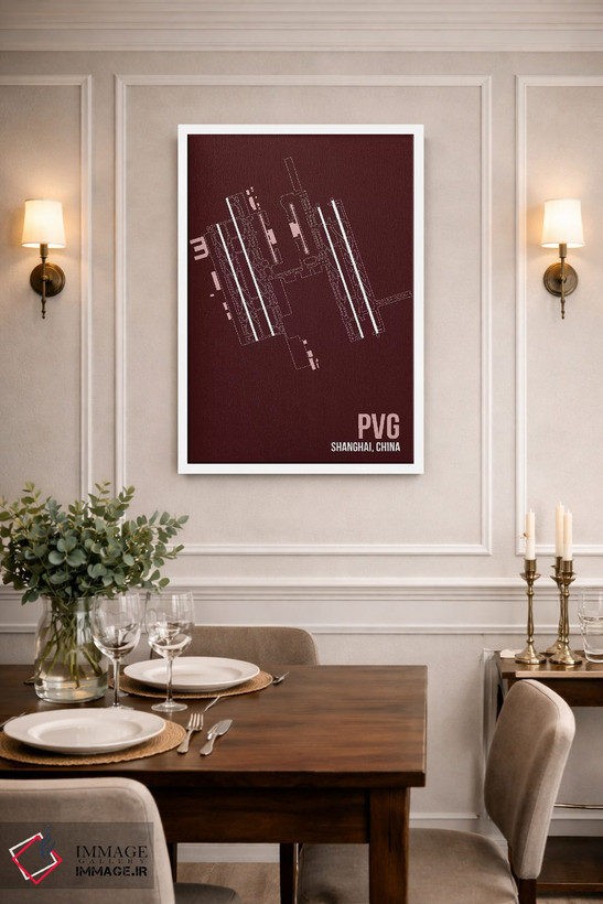 تابلو دکوراتیو نقشه PVG، شانگهای اثر ۰۸ لفت - D1W
