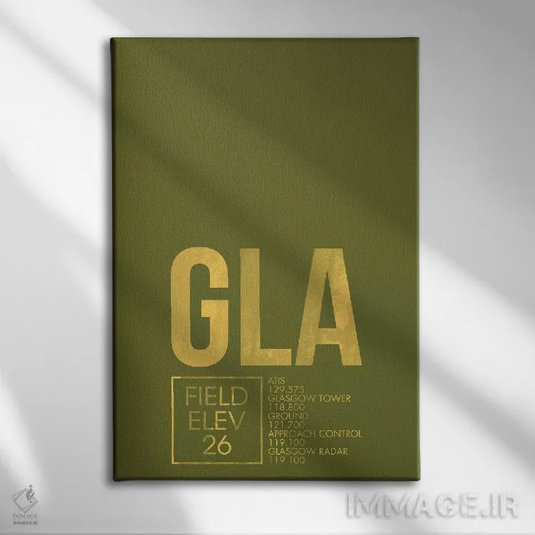 تابلو دکوراتیو گلاسگو اثر ۰۸ لفت - نمای روبهرو روی دیوار