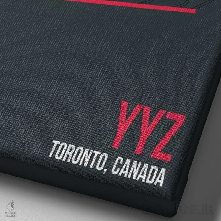تابلو دکوراتیو نقشه YYZ، تورنتو اثر ۰۸ لفت - نمای نزدیک بافت بوم