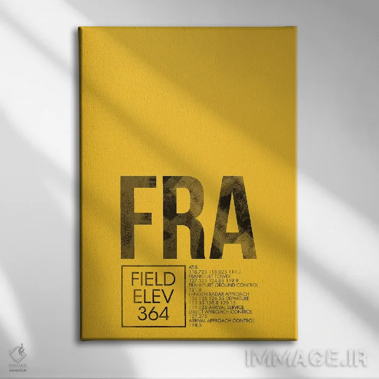 تابلو دکوراتیو فرانکفورت اثر ۰۸ لفت - نمای روبهرو روی دیوار