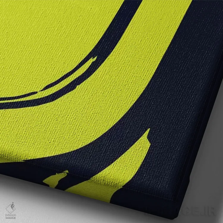 تابلو مینیمال صندلی کنار پنجره اثر ۰۸ لفت - نمای نزدیک بافت بوم