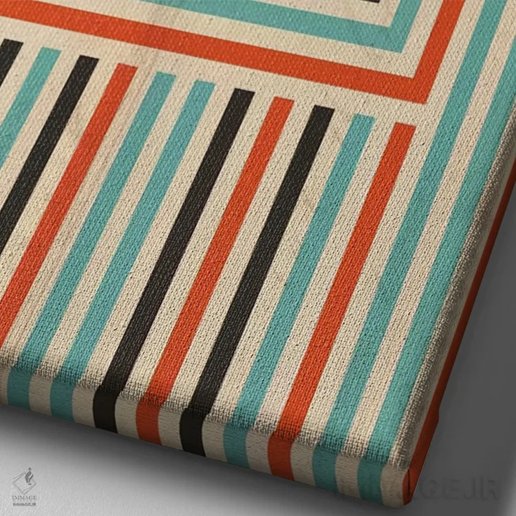 تابلو دکوراتیو چرا حالا نه؟ اثر ۰۸ لفت - نمای نزدیک بافت بوم