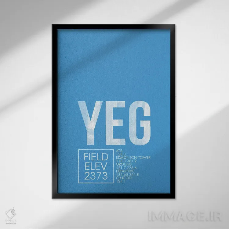 تابلو دکوراتیو ادمونتون اثر ۰۸ لفت - نمای قابدار مشکی