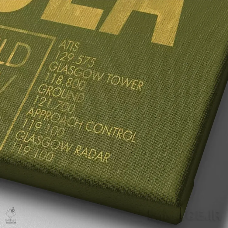 تابلو دکوراتیو گلاسگو اثر ۰۸ لفت - نمای نزدیک بافت بوم