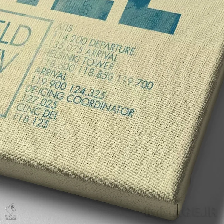 تابلو دکوراتیو هلسینکی اثر ۰۸ لفت - نمای نزدیک بافت بوم