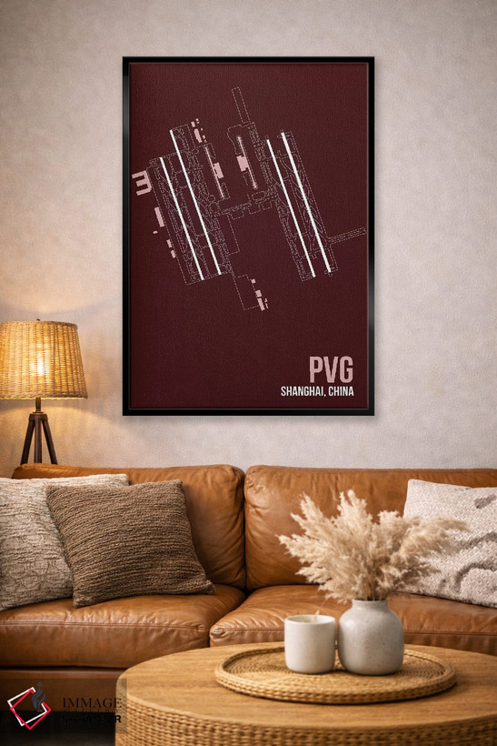 تابلو دکوراتیو نقشه PVG، شانگهای اثر ۰۸ لفت - D4B