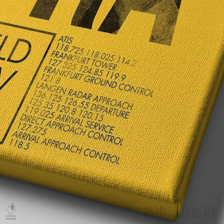 تابلو دکوراتیو فرانکفورت اثر ۰۸ لفت - نمای نزدیک بافت بوم