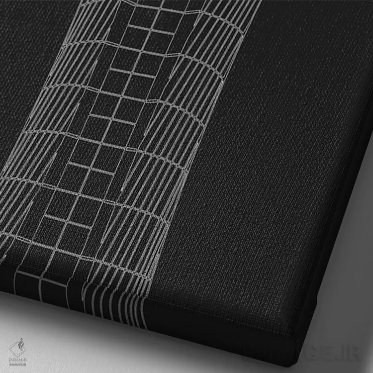 تابلو دکوراتیو برج مراقبت SFO، فرودگاه بین المللی سان فرانسیسکو اثر ۰۸ لفت - نمای نزدیک بافت بوم