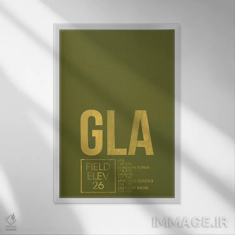 تابلو دکوراتیو گلاسگو اثر ۰۸ لفت - نمای قابدار سفید