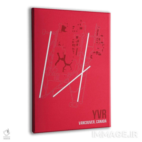 تابلو دکوراتیو نقشه YVR، ونکوور اثر ۰۸ لفت - نمای پرسپکتیو محصول
