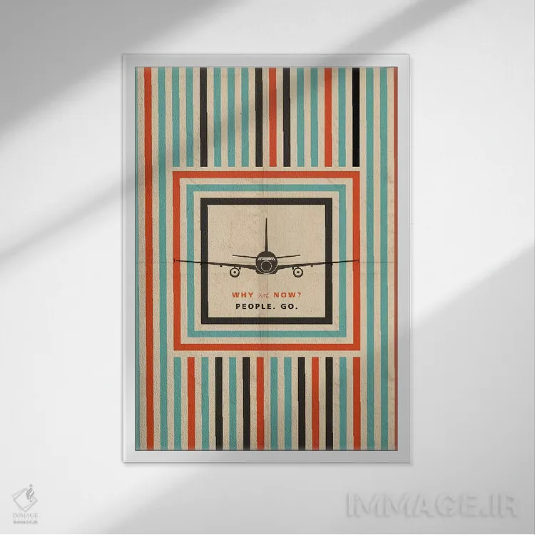 تابلو دکوراتیو چرا حالا نه؟ اثر ۰۸ لفت - نمای قابدار سفید