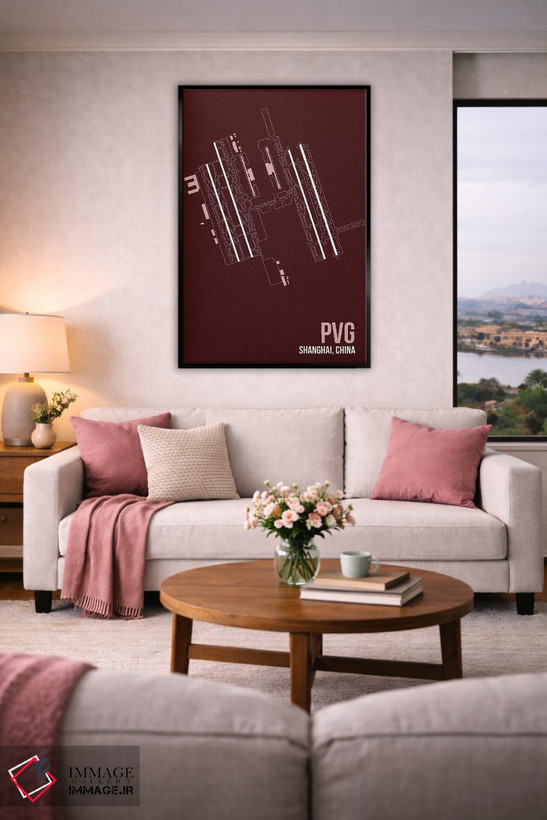 تابلو دکوراتیو نقشه PVG، شانگهای اثر ۰۸ لفت - D6B