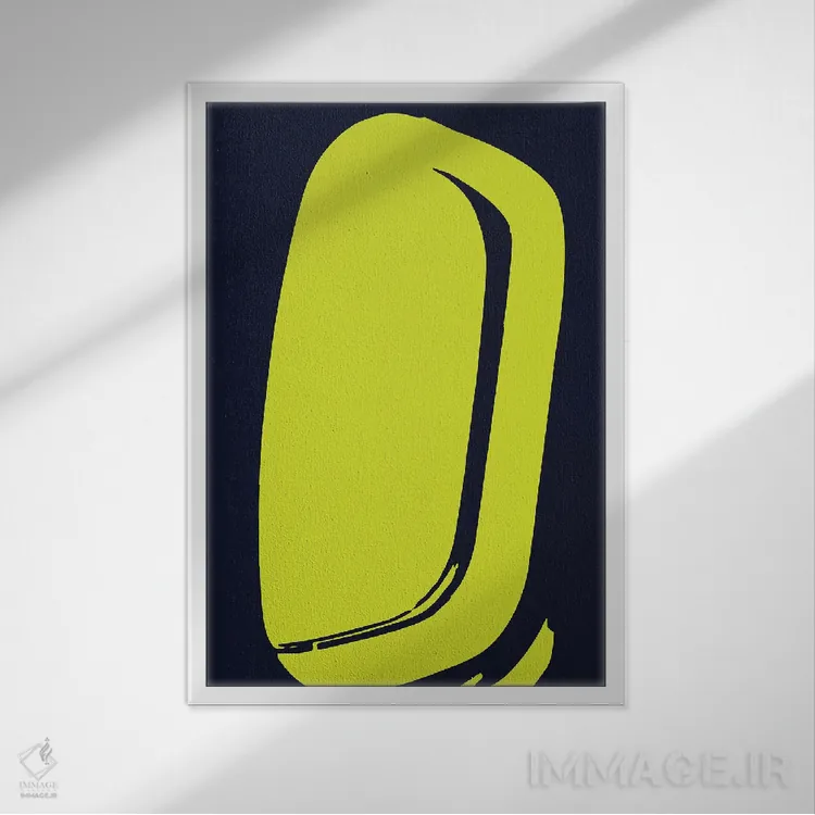 تابلو مینیمال صندلی کنار پنجره اثر ۰۸ لفت - نمای قابدار سفید