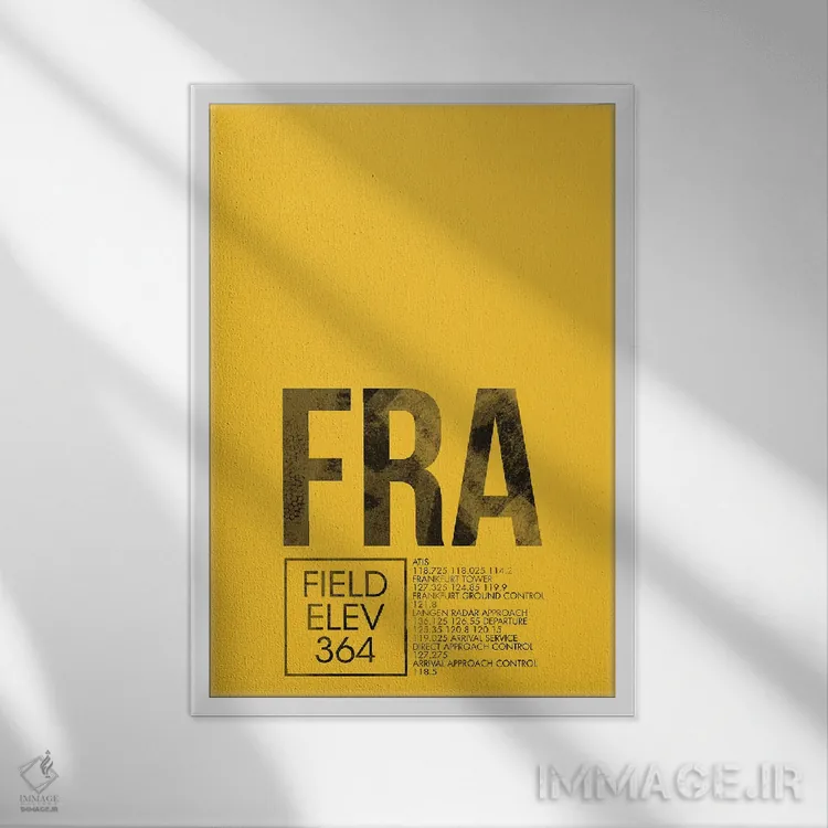 تابلو دکوراتیو فرانکفورت اثر ۰۸ لفت - نمای قابدار سفید