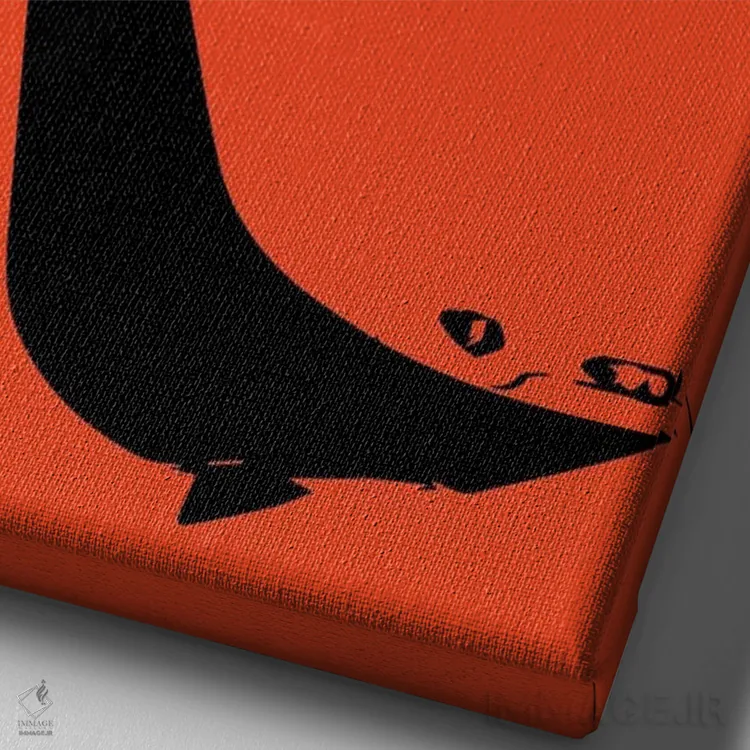 تابلو مینیمال بالچه هواپیما اثر ۰۸ لفت - نمای نزدیک بافت بوم