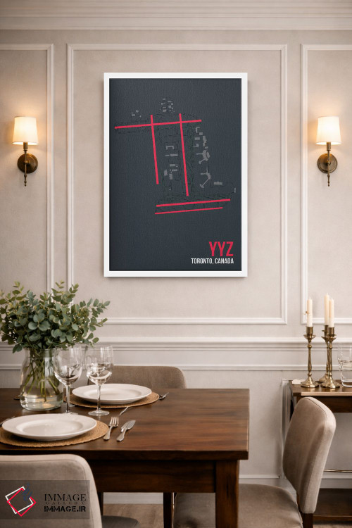 تابلو دکوراتیو نقشه YYZ، تورنتو اثر ۰۸ لفت - D1W
