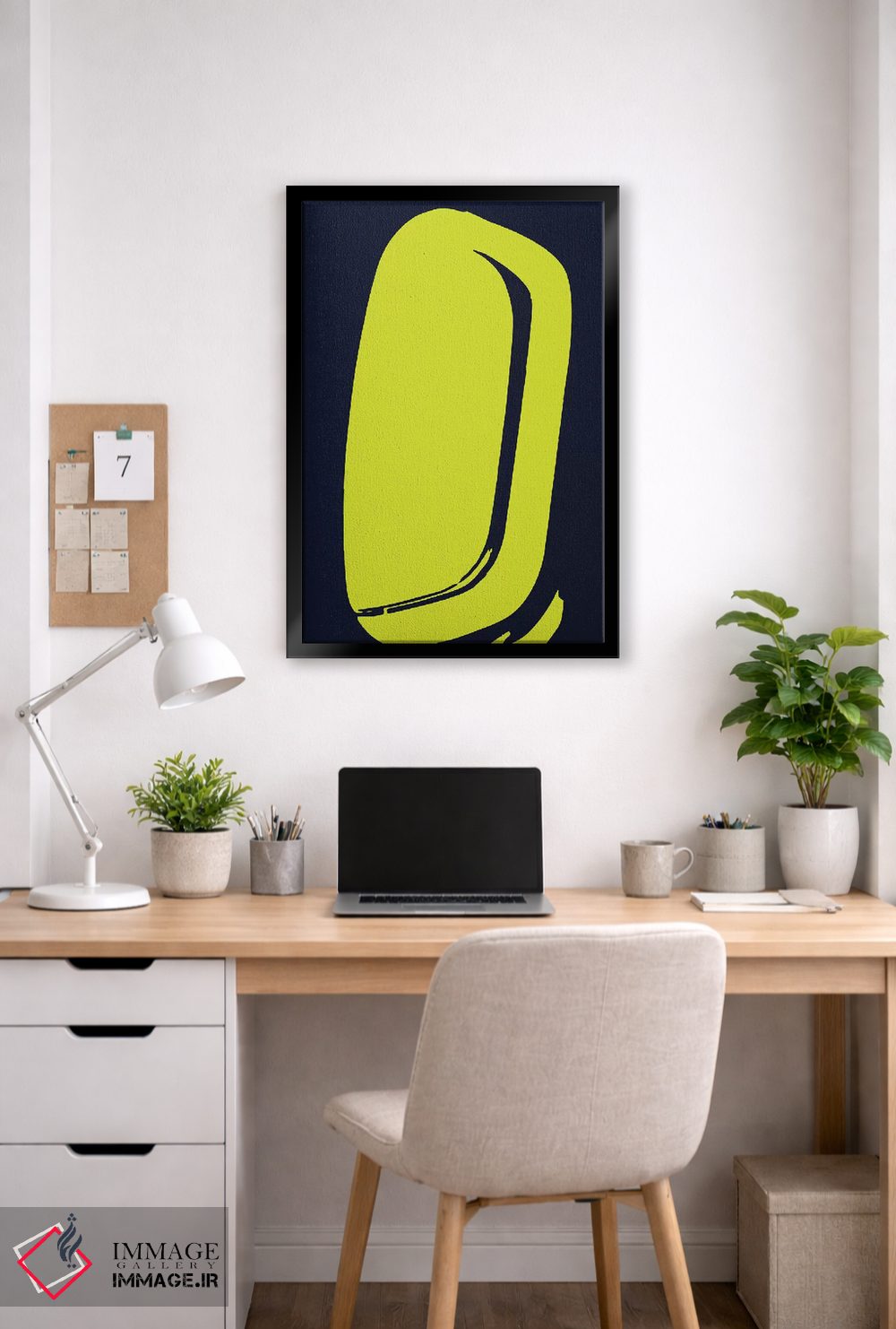 تابلو مینیمال صندلی کنار پنجره اثر ۰۸ لفت - D3B