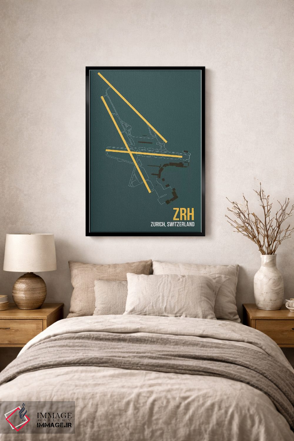 تابلو دکوراتیو نقشه ZRH، زوریخ اثر ۰۸ لفت - D2B