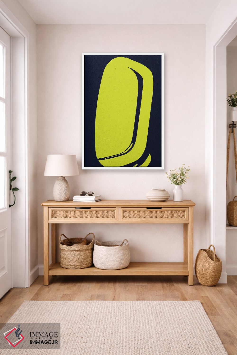 تابلو مینیمال صندلی کنار پنجره اثر ۰۸ لفت - D5W