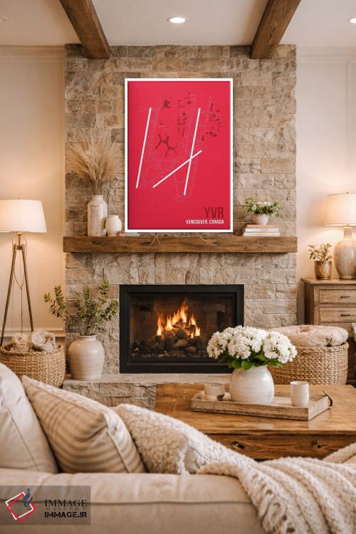 تابلو دکوراتیو نقشه YVR، ونکوور اثر ۰۸ لفت - D1W