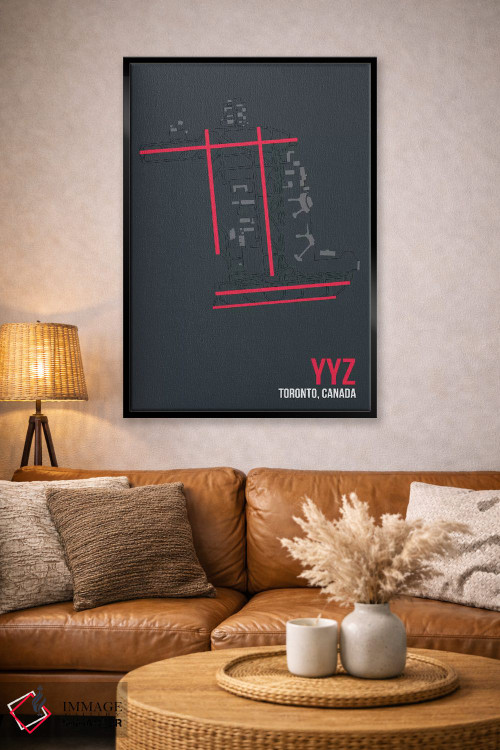 تابلو دکوراتیو نقشه YYZ، تورنتو اثر ۰۸ لفت - D3B