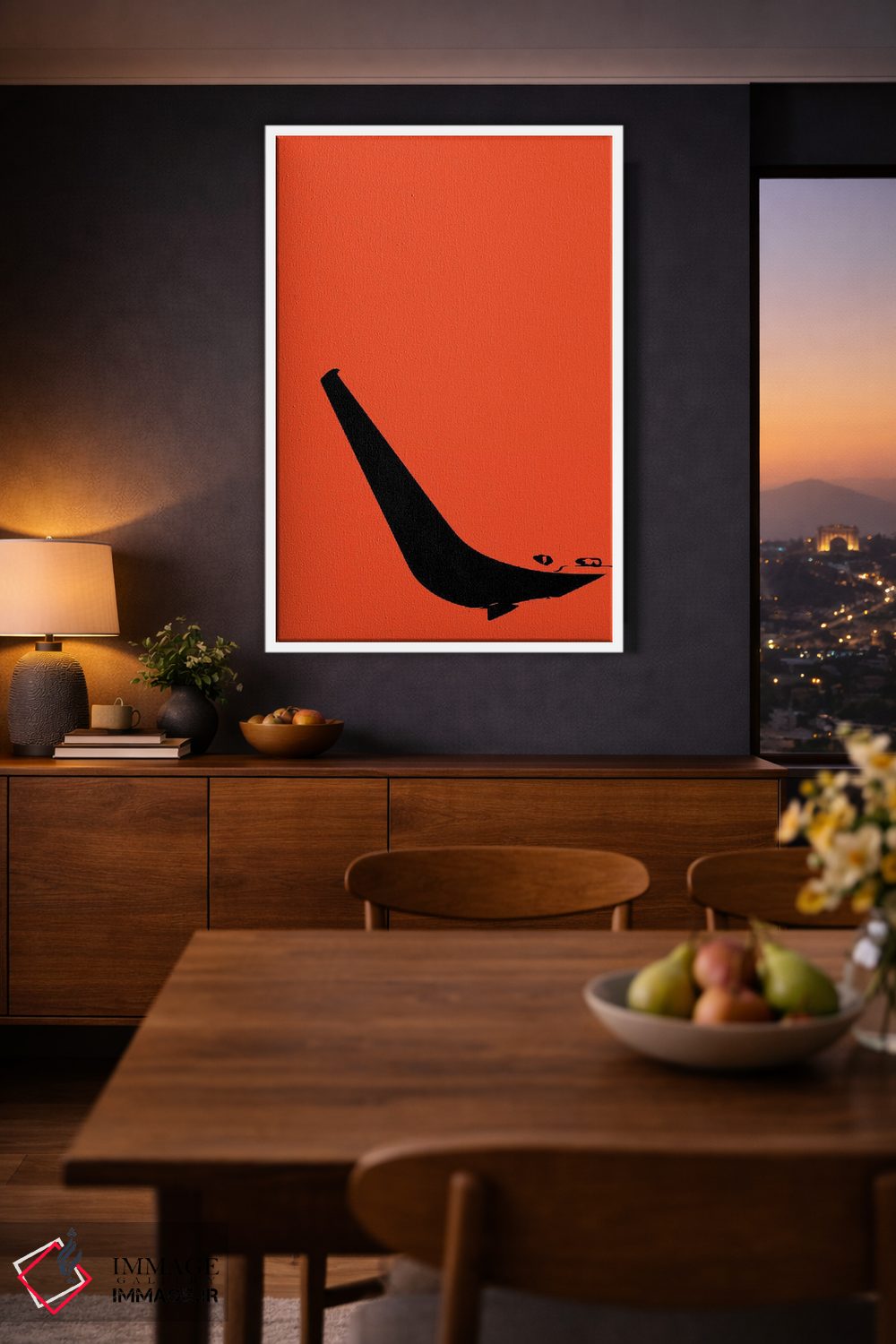 تابلو مینیمال بالچه هواپیما اثر ۰۸ لفت - D2W