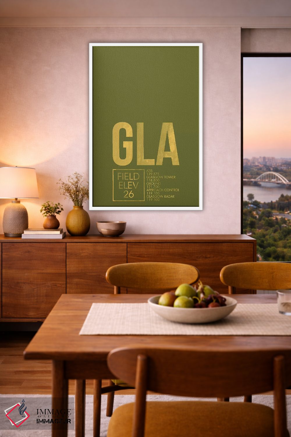 تابلو دکوراتیو گلاسگو اثر ۰۸ لفت - D5W