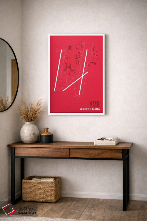 تابلو دکوراتیو نقشه YVR، ونکوور اثر ۰۸ لفت - D4W