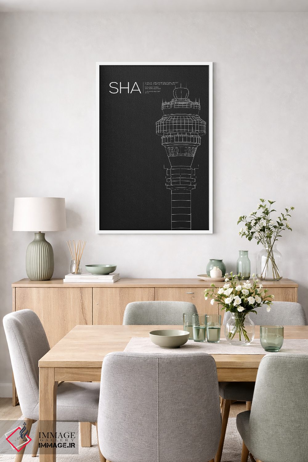 تابلو دکوراتیو برج مراقبت SHA، فرودگاه بین المللی شانگهای اثر ۰۸ لفت - D5W
