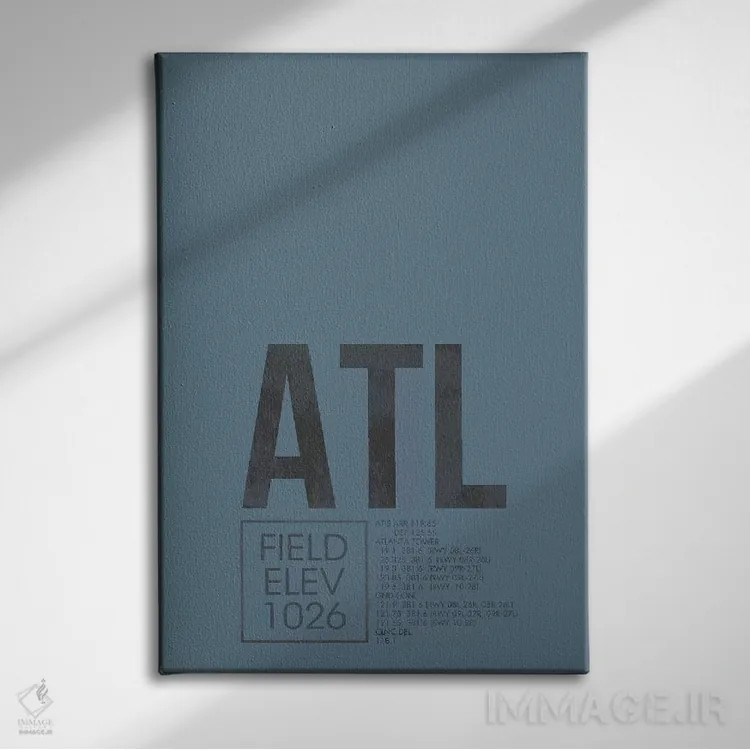 تابلو دکوراتیو آتلانتا اثر ۰۸ لفت - نمای روبهرو روی دیوار