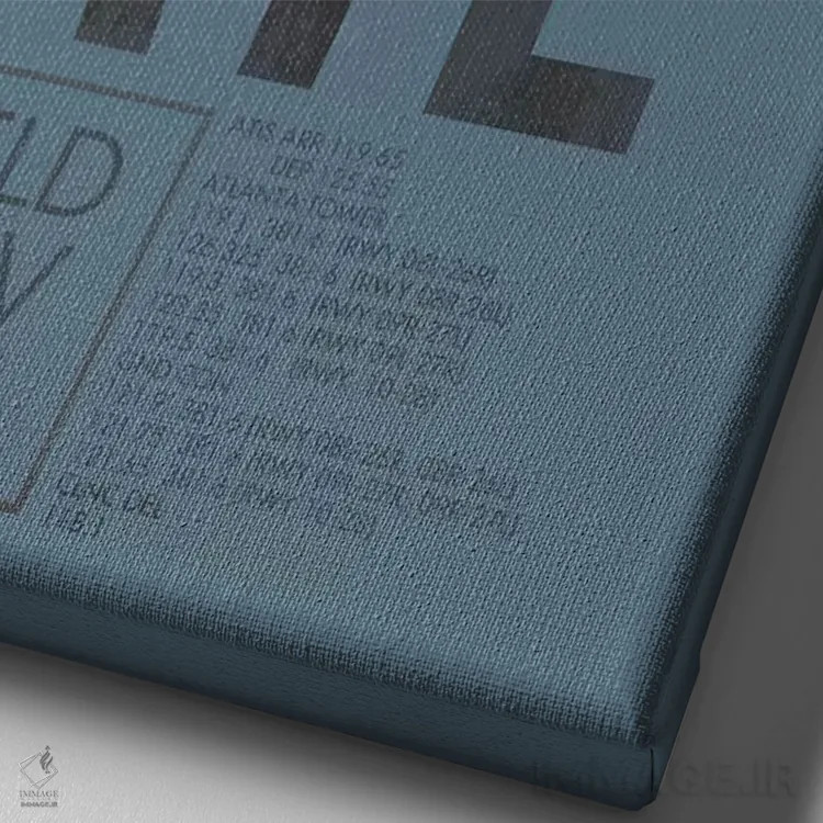 تابلو دکوراتیو آتلانتا اثر ۰۸ لفت - نمای نزدیک بافت بوم