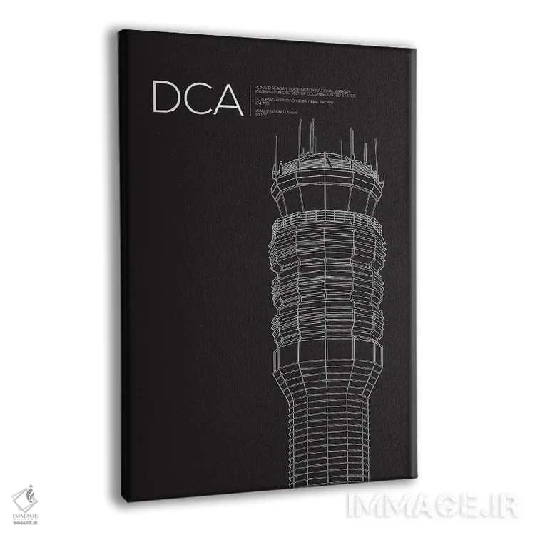 تابلو دکوراتیو برج مراقبت فرودگاه DCA، واشینگتن دی سی اثر ۰۸ لفت - نمای پرسپکتیو محصول